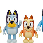 Bluey Family Figure Pack of 4, Robust Poseable Character Toys with Bingo, Chilli, and Bandit Figures, Toddler-Sized Animal Figurines for Kids Ages 3+