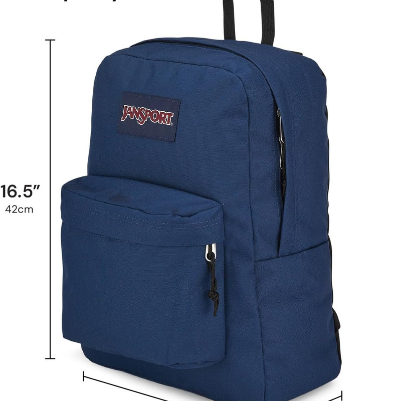 JanSport SuperBreak Plus Backpack with Padded 15-inch Laptop Sleeve and Integrated Bottle Pocket - Spacious and Durable Daypack for Work and Travel - Black