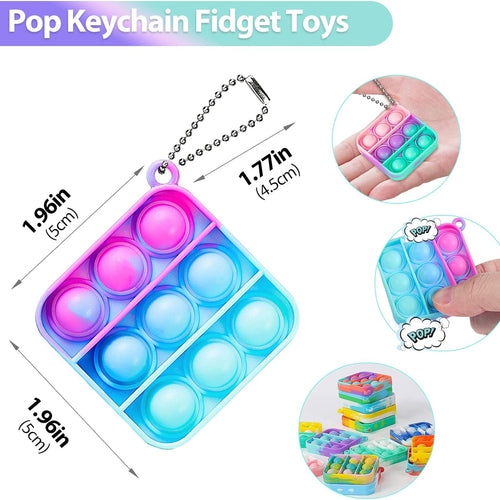 pop fidget toys for kids 4-8 8-12 mini pop keychain bulk party favors classroom prizes