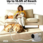 Dog Grooming Vacuum Kit, 12000Pa Pet Hair Vacuum with Clipper | 2L Dust Cup, Low Noise, 5-in-1 Grooming Kit with Clipper & Cleaning Brush for Home Shedding and Trimming, PG100