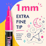 Timart Extra Fine Tip Chalk Markers (8 Pack 1mm Point), Liquid Chalk Pens - Dry Erase Marker Pens for Blackboard, Chalkboards, Windows, Glass, Bistro, Cars, Signs, Chalkboard Labels Included