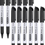SFAIH Fine Tip Dry Erase Markers - 24 Pack Black Whiteboard Erasable Markers Bulk for Kids Adults, Ideal for Classroom School Office Home Use on White Board, Non-Toxic Easy Clean