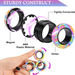 Cevioce 9Pcs Magnetic Rings Fidget Toys Adults Teens Boys ADHD Anxiety Magnetic Fidgets for Kids Fidget Spinner Rings for Relief Gifts for Kids 8+ Year Old Easter Basket Stuffers