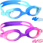 EWPJDK Kids Swim Goggles - 2 Pack Swimming Goggles Anti Fog No Leaking For Kids Age 3-15