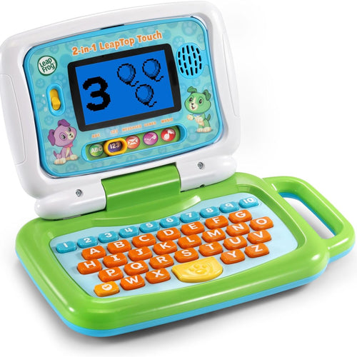 LeapFrog 2-in-1 LeapTop Touch Laptop for Preschoolers, Green