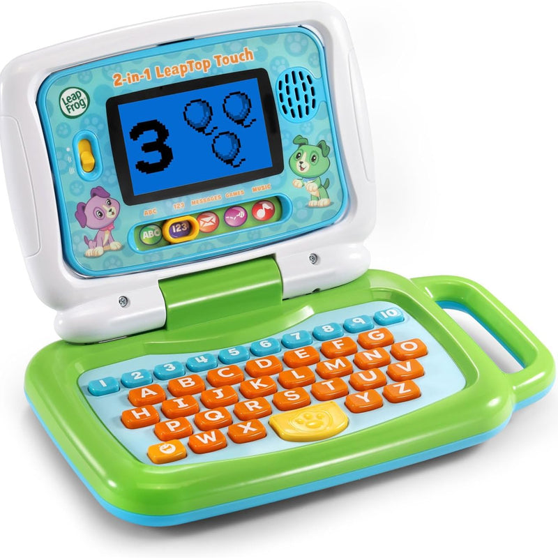 LeapFrog 2-in-1 LeapTop Touch Laptop for Preschoolers, Green