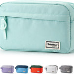 Sooez Original High Capacity Pencil Case, Big Pencil Bag Pouch Box Organizer Pen Case, Aesthetic Supply for Girls Adults, Portable Journaling Supplies with Easy Grip Handle & Loop, Mint Green