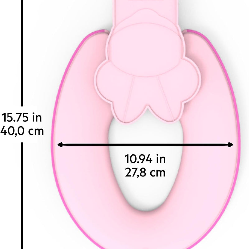Bright Starts Disney Baby Minnie Mouse Flip & Sit Potty Training Seat, Attaches to Toilet Securely, Space Saving Design Fits Most Toilets