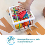 LiKee Montessori shape sorter toys for 1 year old, 6pcs multi sensory shapes, 12+ months developmental learning