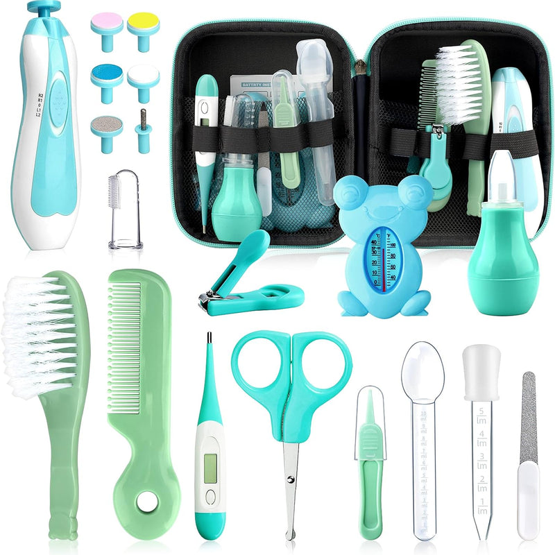 Baby Healthcare and Grooming Kit, Portable Baby Safety Care Set, Baby Essentials kit for Newborn (Blue 20 in 1)