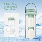 10oz Breastmilk Storage Bottle, Compatible with Momcozy Milk Cooler 22oz & Spectra Pumps, BPA-Free Wide-Neck Collection Bottles for Pumping & Fridge, Breastfeeding Essentials, 4PCS