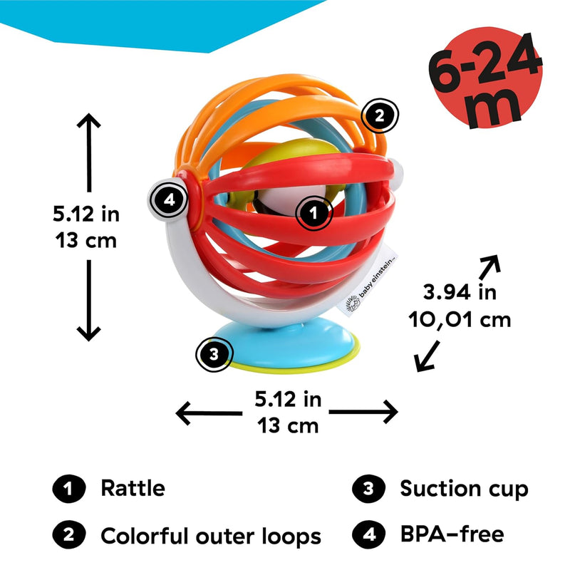 Baby Einstein Sticky Spinner BPA-Free High Chair Activity Toy for Ages 3 Months+