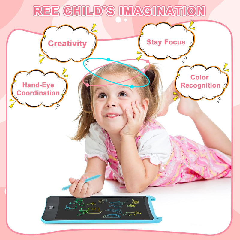 cimetech Toddler Girl Gifts, LCD Writing Tablet, Travel Essentials Toys | Kids Toys for 3 4 5 6 Year Old Boys, 8.5 Inch Drawing Pad Coloring Books 2 Pack, Travel Activities, Birthday Gifts Age 1-3