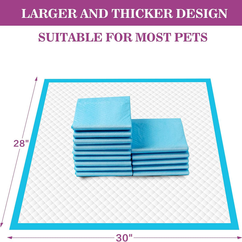 IMMCUTE Large Dog Pee Pads 28"x30"-50 Count | Large Puppy Pee Training Pads Super Absorbent & Leak-Proof | Disposable Pet Piddle and Potty Pads for Puppies | Dogs | Doggie