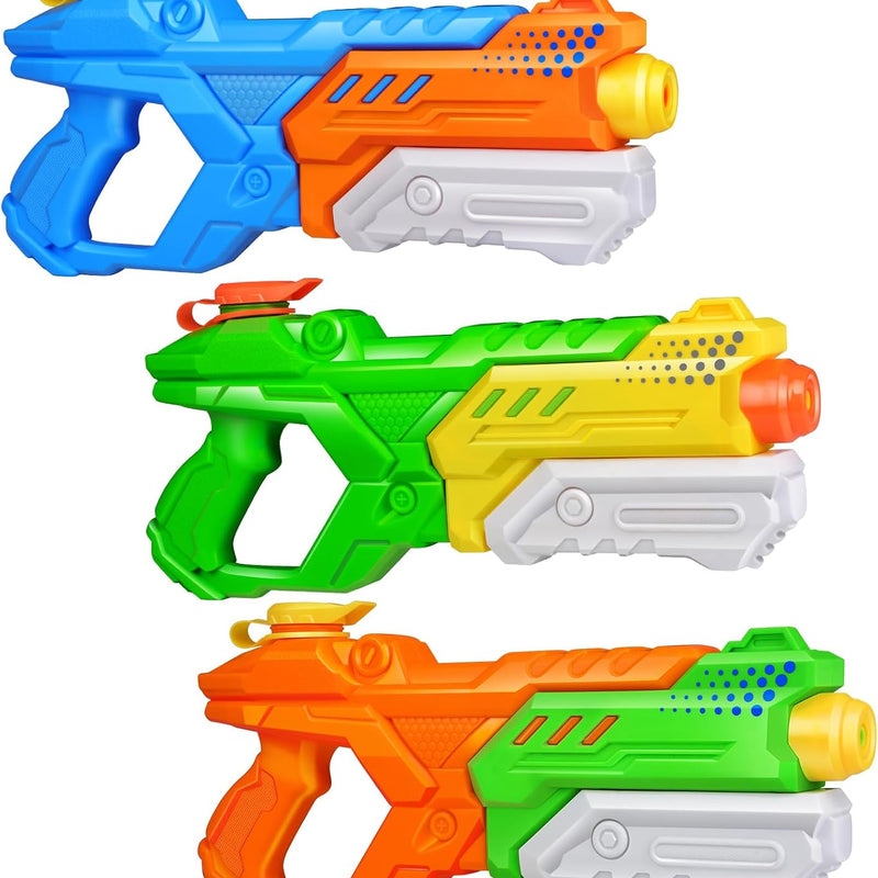 Quanquer 3 Pack Water Guns for Kids Adults - 600CC Squirt Water Toy Gun Super Blaster Soaker Long Range High Capacity Summer Swimming Beach Outdoor Water Fighting Play Pool Toys for Boys Girls (Blue)