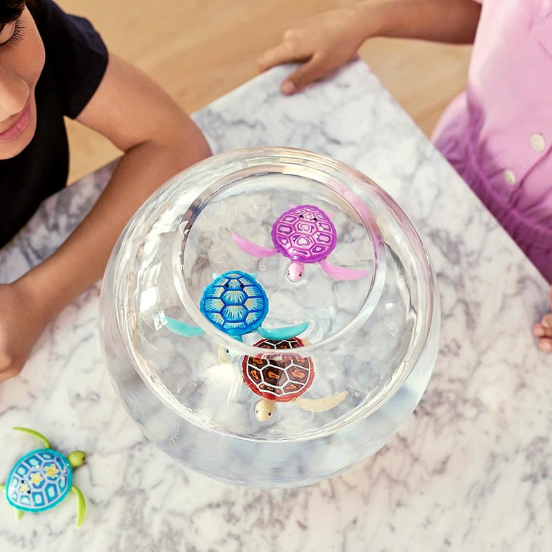 Robo Alive Robo Turtle Robotic Swimming Turtle (Green + Pink) by ZURU Water Activated, Comes with Batteries, Exclusive (2 Pack)