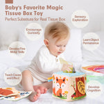 hahaland Baby Tissue Box Toy Set for 6-12 Months Montessori Play and Sensory Development