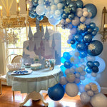 60Pcs Metallic Chrome Blue Balloons Kit, 12Inch Latex Balloons for Birthday, Wedding, Party Decoration
