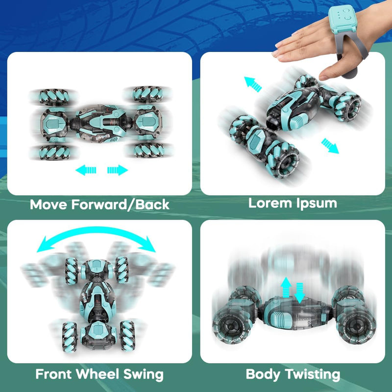 ZMMB Gesture Sensing RC Stunt Car - 4WD Remote Control Transform Hand Controlled Car