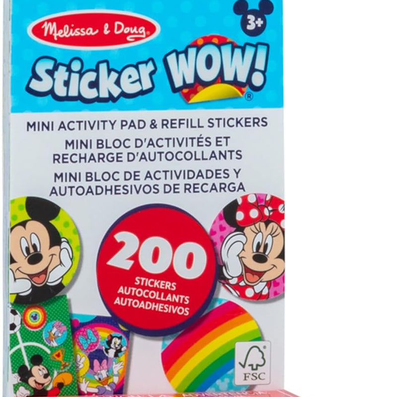 Melissa & Doug Disney Mickey Mouse Sticker Wow! 24-Page Activity Pad and Sticker Stamper for Kids Ages 3-7