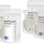 Momcozy 8oz Breastmilk Storage Bags,Temp-Sensing & Pour Spout,120 Count | Temp-Sensing Color Change, Milk Bags with Pour Spout, Self Standing,No Leak Presterilized