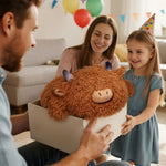 Mewaii Mom's Choice Award | 4 lbs Weighted Stuffed Animals Highland Cow - 23" Heavy Weighted Plush & Stuffy - Realistic Scottish Cow Plushy Gift for Kids & Adults - Large Cuddly Weighted Cow Toy