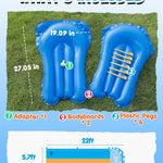 Spring Water Extra Long Slip and Water Slide for Kids Adults Backyard, 22ft Giant Inflatable Slip n WaterSlide for Heavy Duty, Summer Outdoor Water Toys with 2 Bodyboards