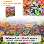 Bgraamiens Mosaic Art Flowers 1000 Piece Ceramic Tile Puzzle for Adults, Stained Glass Jigsaw