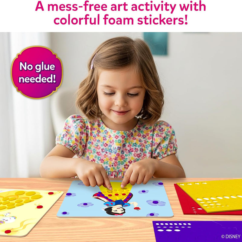Skillmatics Foam Sticker Art – Disney Princess, 800+ 3D Foam Stickers, Mess-Free Fun for Kids, DIY Felt Craft Kits, Gifts for Fans of Cinderella, Belle, Rapunzel, Ages 3, 4, 5, 6, 7