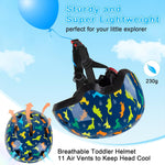 Toddler Helmet, Baby Infant Kids Bike Helmet, Adjustable, 1-3-5-8 Year Age, Hard PC Shell, EPS Foam, Breathable, Comfortable, Soft Padding