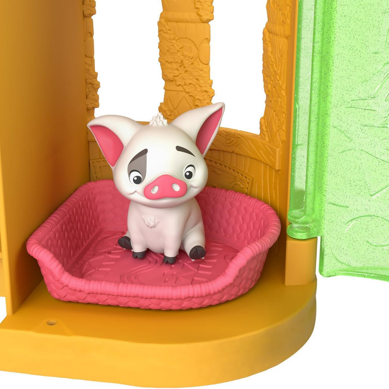 Mattel Disney Princess Toys, Moana Storytime Stackers Doll House with Moana Small Doll, 1 Animal Friend & 9 Accessories, Inspired by Disney Movie