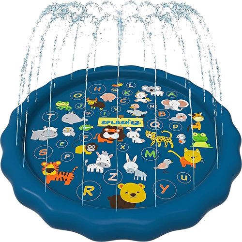 SplashEZ 3-in-1 Splash Pad, Sprinkler & Baby Pool - Toddler Outdoor Water Toys for Learning & Fun