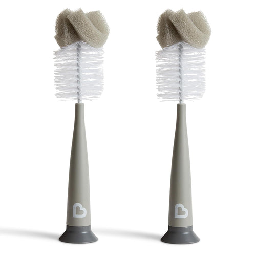 Munchkin® Sponge™ Bottle Brush, Modern Design, 2 Pack, Grey