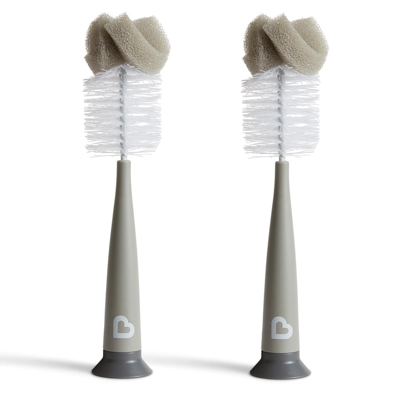 Munchkin® Sponge™ Bottle Brush, Modern Design, 2 Pack, Grey