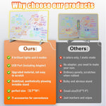 16'' Colorful LED Drawing Board for Kids with 8 RGB Light Modes and 13 Effects - White Tracing Book