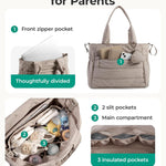 BAGSMART Diaper Bag Tote, Hospital Bag for Labor Delivery Travel Baby Tote | Lightweight Puffy Maternity Bag, Changing Pad & Pacifier Case, Large Capacity for Mom and Dad, Newborn Essentials