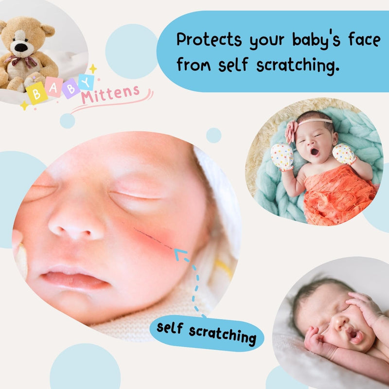 Baby Mittens No Scratch, Newborn Gloves 0-6M, Registry Essential