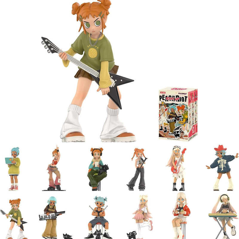 POP MART Peach Riot Rise Up Series Figures, Peach Riot Blind Box Figures, Random Design Action Figures Collectible Toys Home Decorations, Holiday Birthday Gifts for Boys and Girls, Single Box