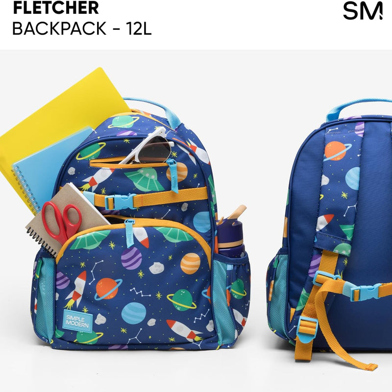 Simple Modern Medium Disney Pixar Toddler Backpack for School Girls and Boys | Kindergarten Elementary Kids Backpack | Fletcher Collection | Kids - 15" tall | Pixar Mashup on Blue