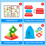 Hieoby Montessori Toys for Toddlers Boys Girls Preschool Learning Activities 30Pcs Building Blocks Stacking Educational Toys STEM Toddler Manipulatives Birthday Gifts Toddler Toys for 3 4 Year Old