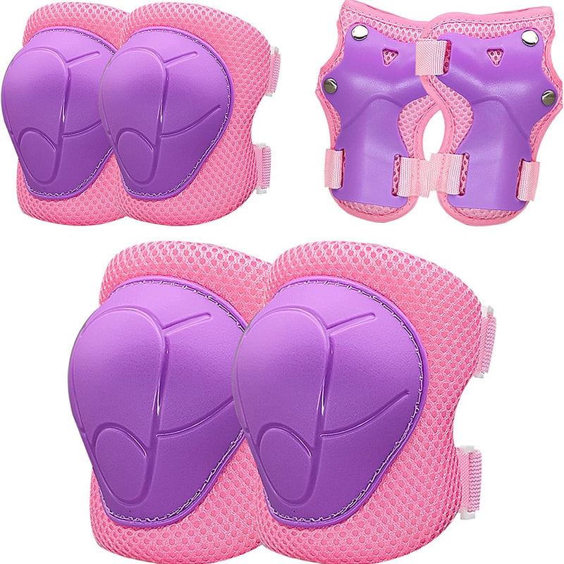 Knee Pads for Kids with Elbow Pads and Wrist Guards Set, Toddler 3-10 Years Protective Gear for Girls Boys Skating Cycling Bike Rollerblading Scooter