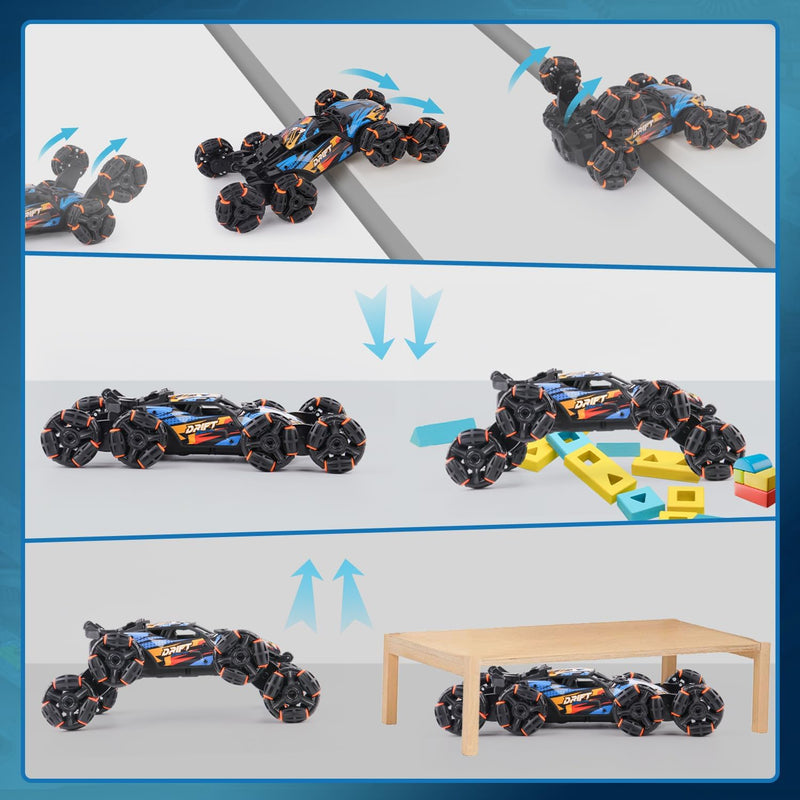 NEXBOX Cool 8 Wheels Gesture Sensing Remote Control Stunt Car for Kids, 6-14 year old, Birthday Gifts, RC Cars with 8WD Stunt Capabilities