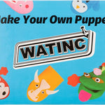 WATINC 6-Piece Animal Hand Puppet Making Kit for Kids, DIY Art Craft Felt Sock Puppets, Pompoms, Googly Eyes, and Felt Decorations for Creative Storytelling and Role Play.