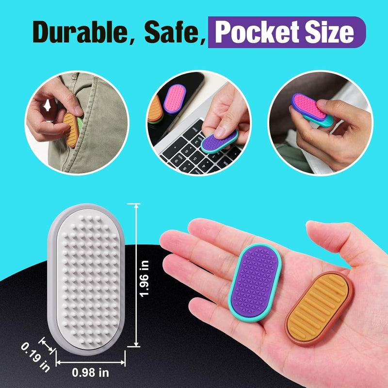 Magnetic Fidget Toys for Adults & Kids -Textured Sensory Toys for Autism Children Stress - Quiet Stress Fidgets Sliders for Classroom Prizes Box Office - Easter Gifts Kids Teens Girls - 6Pack