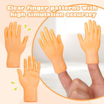 30 Pcs Tiny Hands Finger Puppets Set, Realistic Mini Human Hand Replicas in 7 Diverse Styles for Gag Gifts, Prank Shows, Performance Fun, and Party Favors for Kids and Adults.