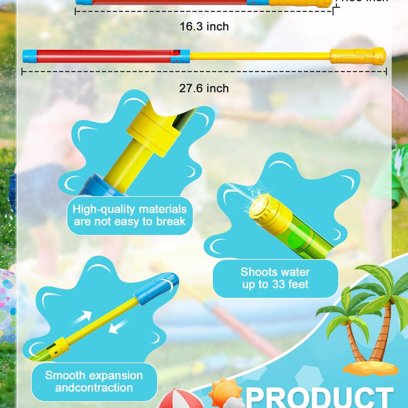 LQYoyz 6 Pack 16.5'' Water Gun, Squirt Gun for Kids & Adults | Bulk Blaster Water Guns, Water Toys for Swimming Pool, Backyard & Beach, Water Fighting Pool Toys