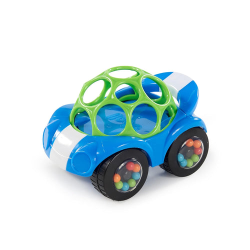 Bright Starts Oball Easy Grasp Rattle & Roll Sports Car Toy for Babies, 3 Months and up