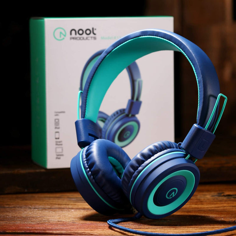 Kids Headphones - noot products K11 Foldable Stereo Tangle-Free Wired Cord On-Ear Headset