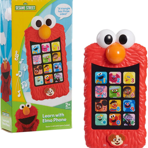 Just Play Sesame Street Learn with Elmo Phone for Kids, Ages 2 and Up, Educational Toy with 12 Learning Themes