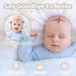 Baby Earmuffs 25dB NRR – Noise Cancelling Headphones for Babies 0-36 Months | Fontanel-Safe Adjustable Headband | Infant Ear Protection for Airplane,Fireworks,Concerts | Foldable with Storage Bag